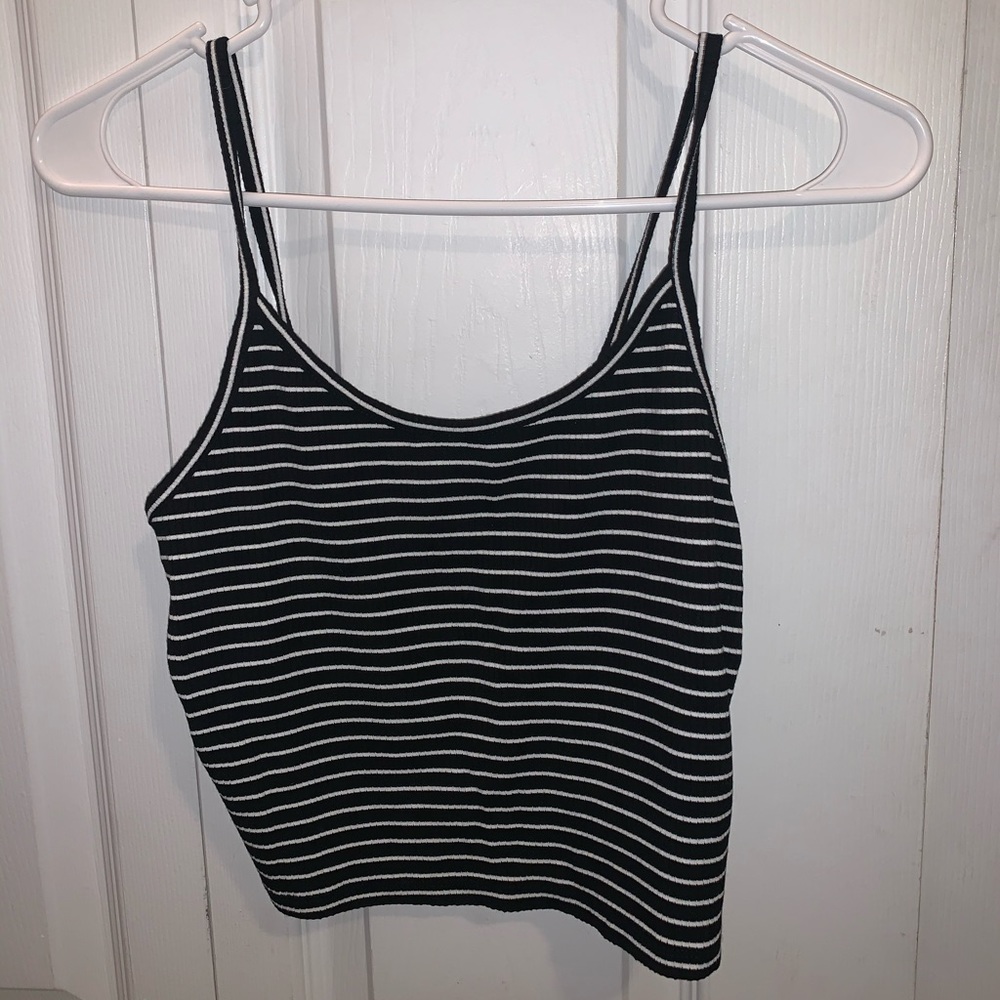 American Eagle striped cropped tank top